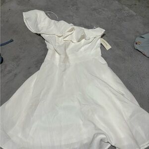 White one shoulder dress